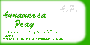 annamaria pray business card